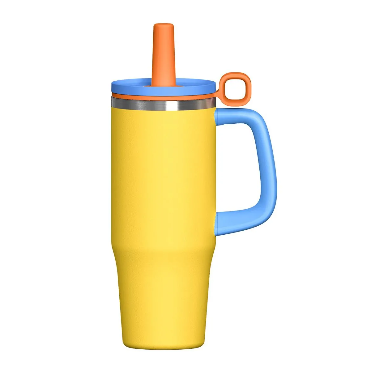40oz Handle Car Tumbler with Straw Lid
