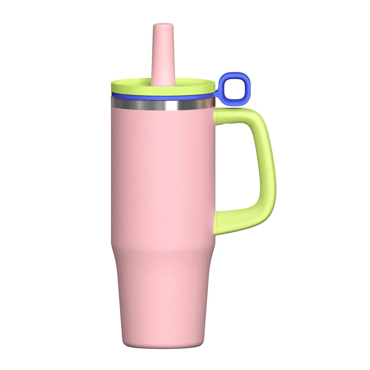 40oz Handle Car Tumbler with Straw Lid thumbnail