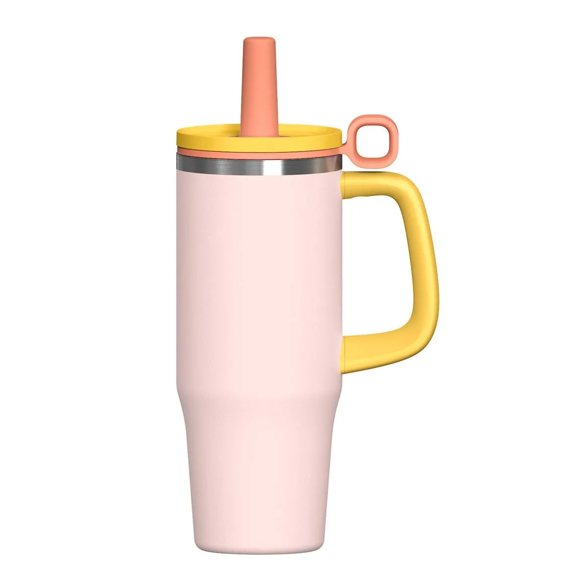 40oz Handle Car Tumbler with Straw Lid thumbnail