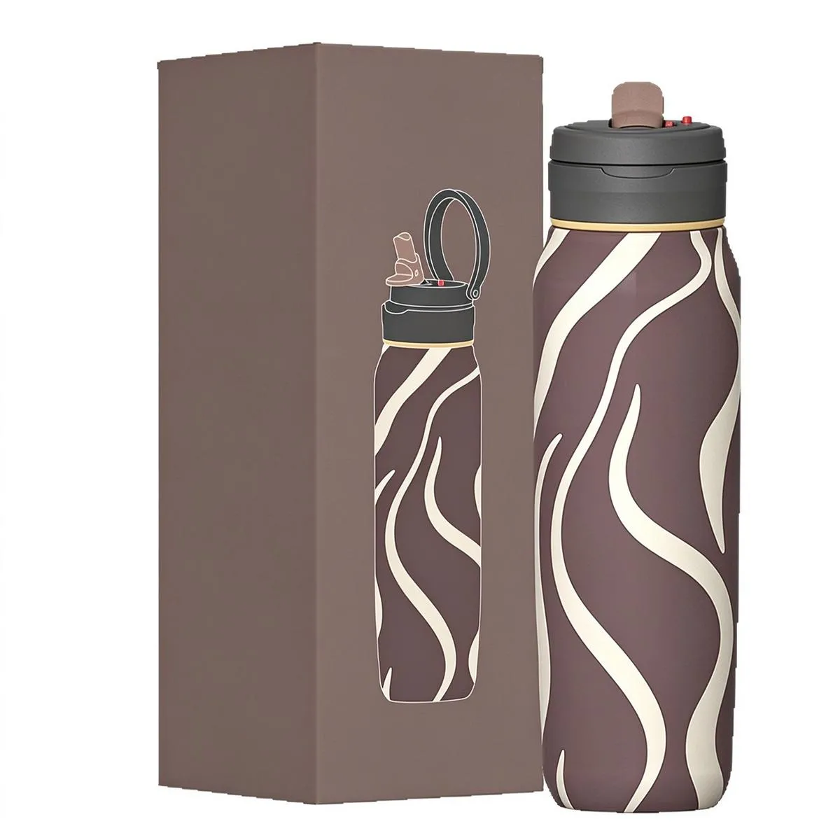 Dustproof Straw Sports Water Bottle thumbnail