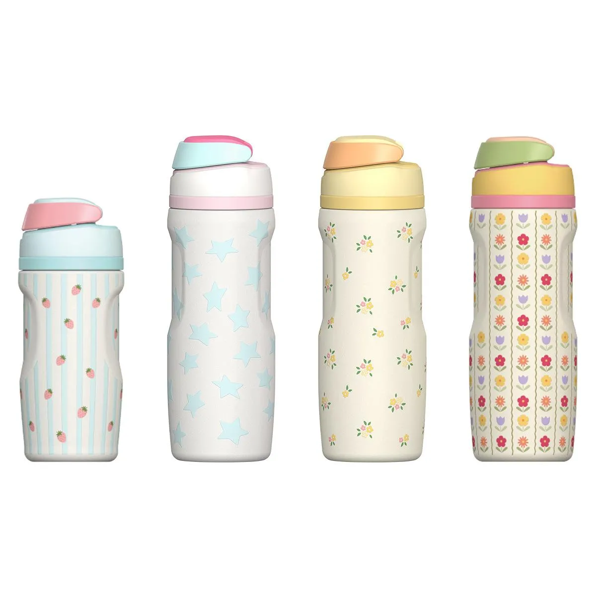 Push-Button Straw Sports Water Bottle thumbnail