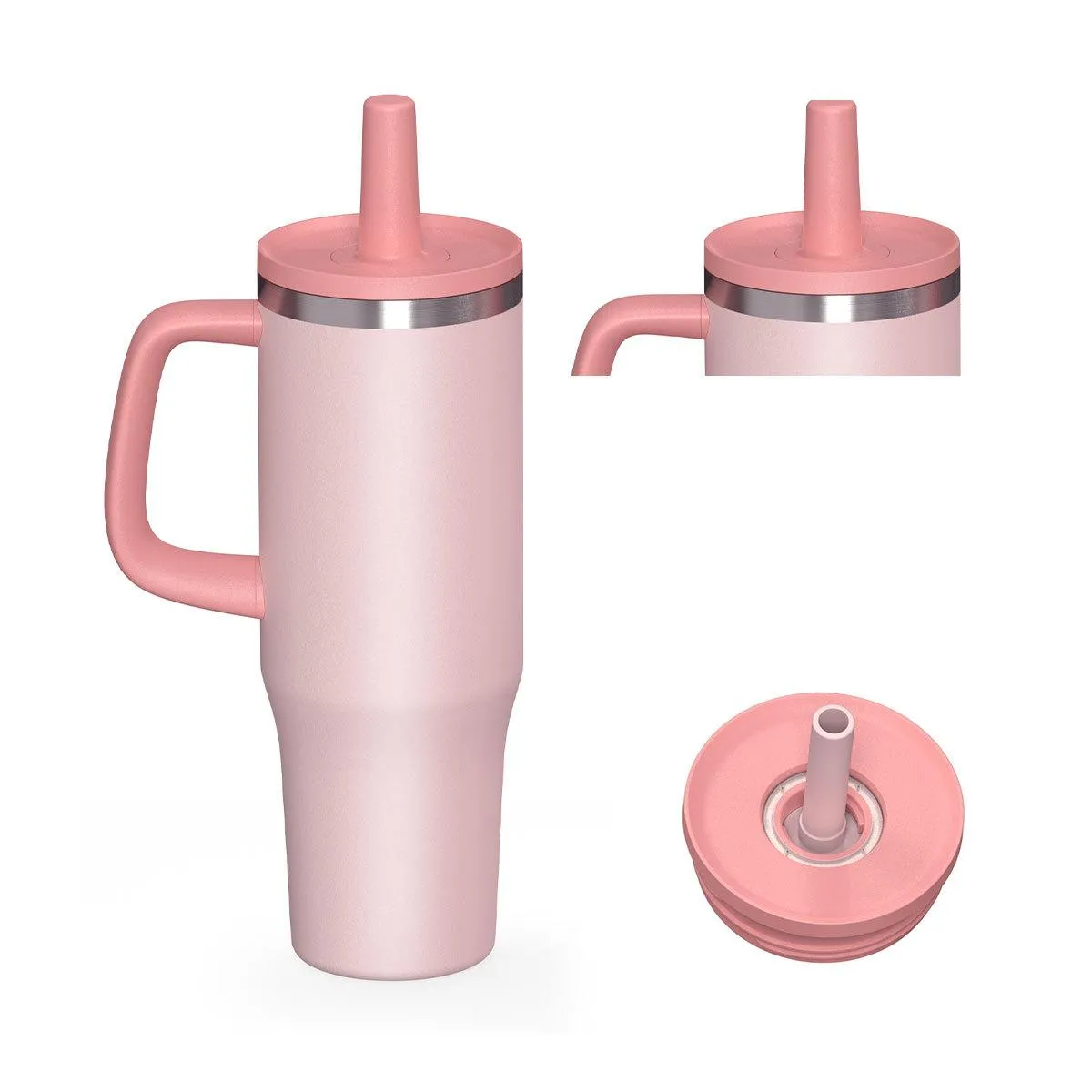 Straw Car Tumbler with Handle