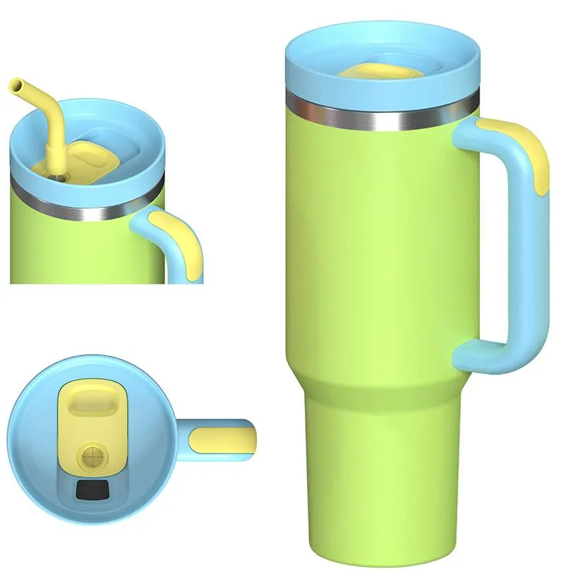 Straw Car Tumbler with Handle thumbnail