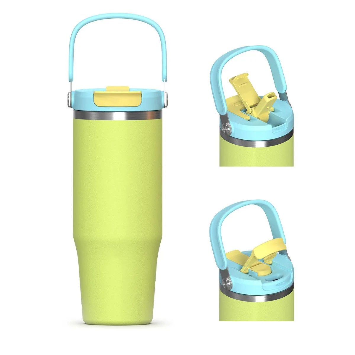Straw Car Tumbler with Handle thumbnail