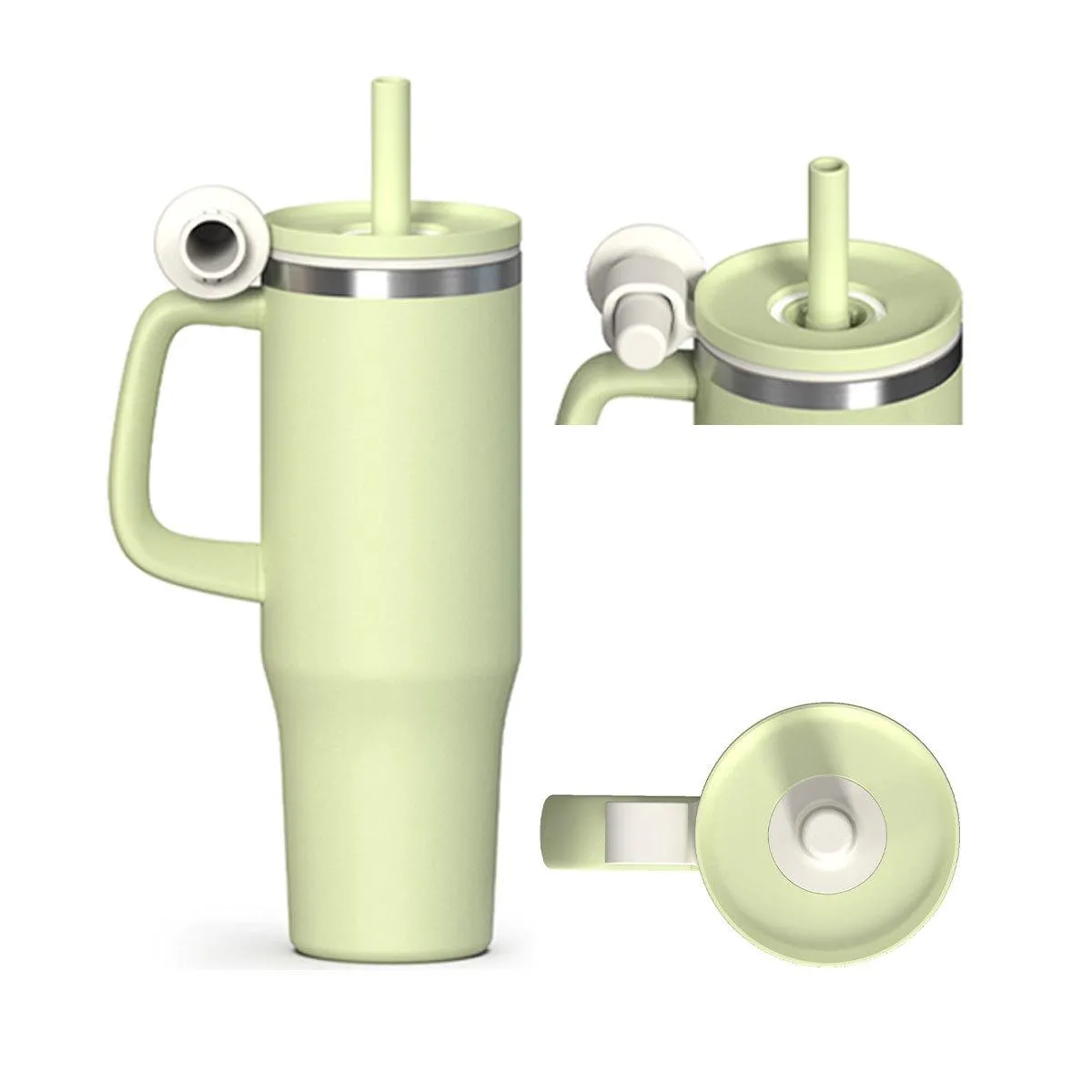 Straw Car Tumbler with Handle thumbnail