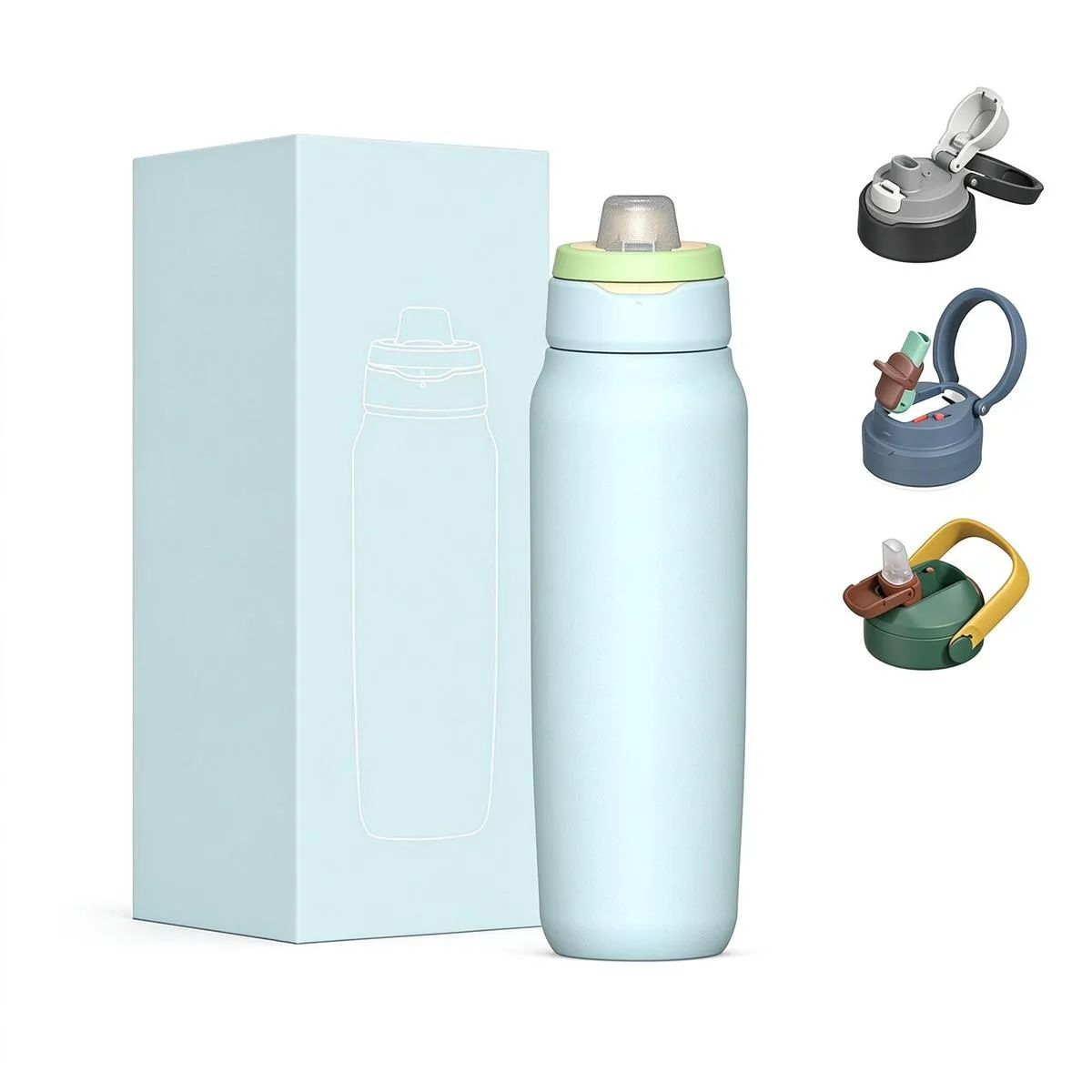 Dual-Drink Lid Sports Water Bottle thumbnail