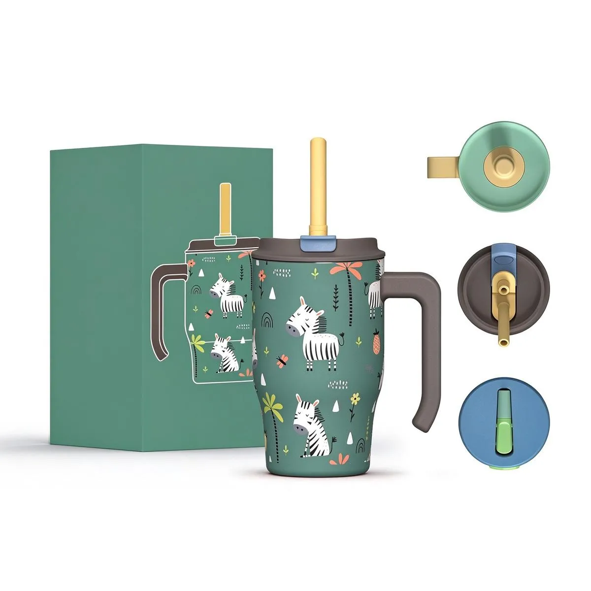 Dual-Drink Sports Bottle with Handle thumbnail