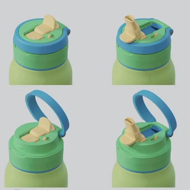 Dustproof Straw Bottle with Handle