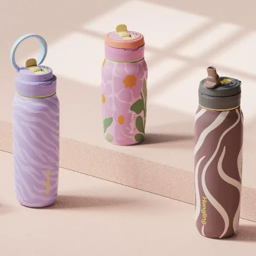 Dustproof Straw Large Capacity Bottle thumbnail