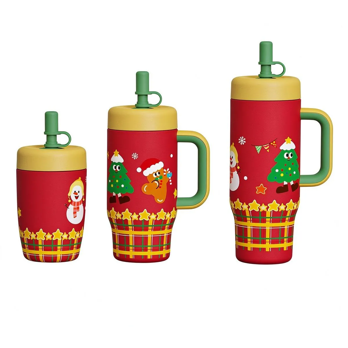 Christmas Kids Straw Water Bottle thumbnail