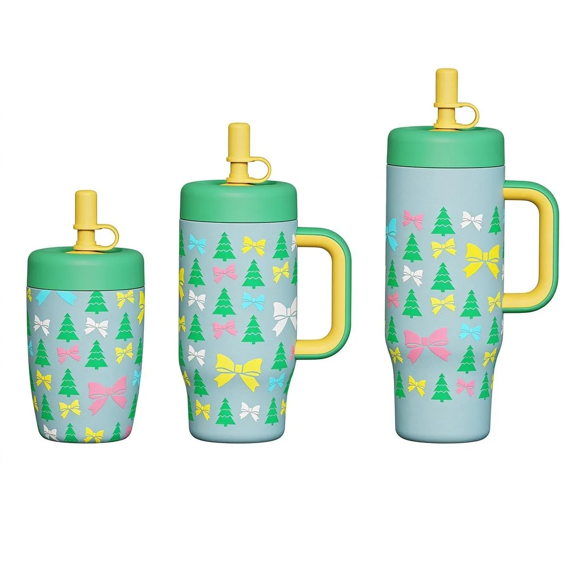 Christmas Kids Straw Water Bottle thumbnail