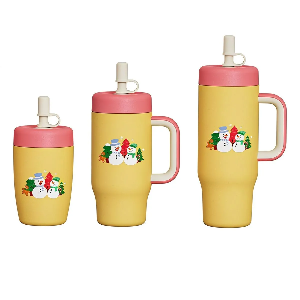 Christmas Kids Straw Water Bottle thumbnail