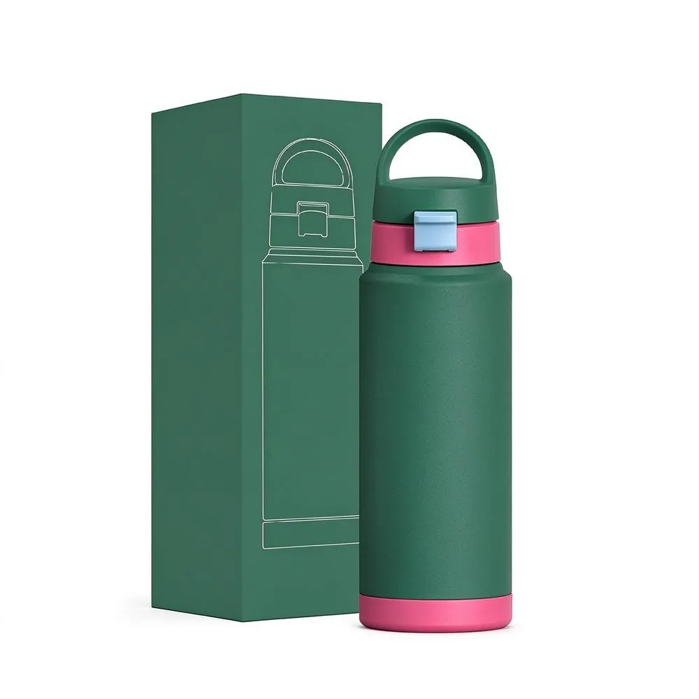 24oz Color-Block Bounce-Lid Bottle thumbnail