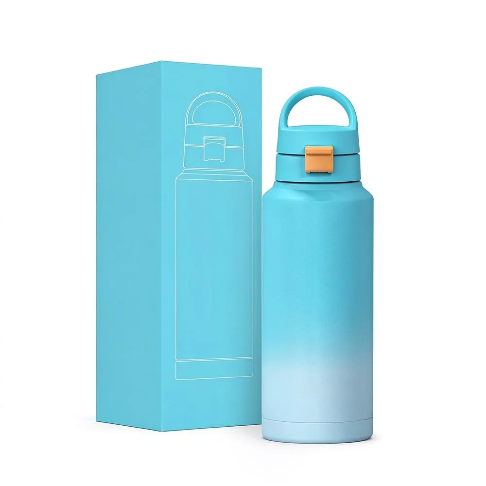 24oz Color-Block Bounce-Lid Bottle thumbnail