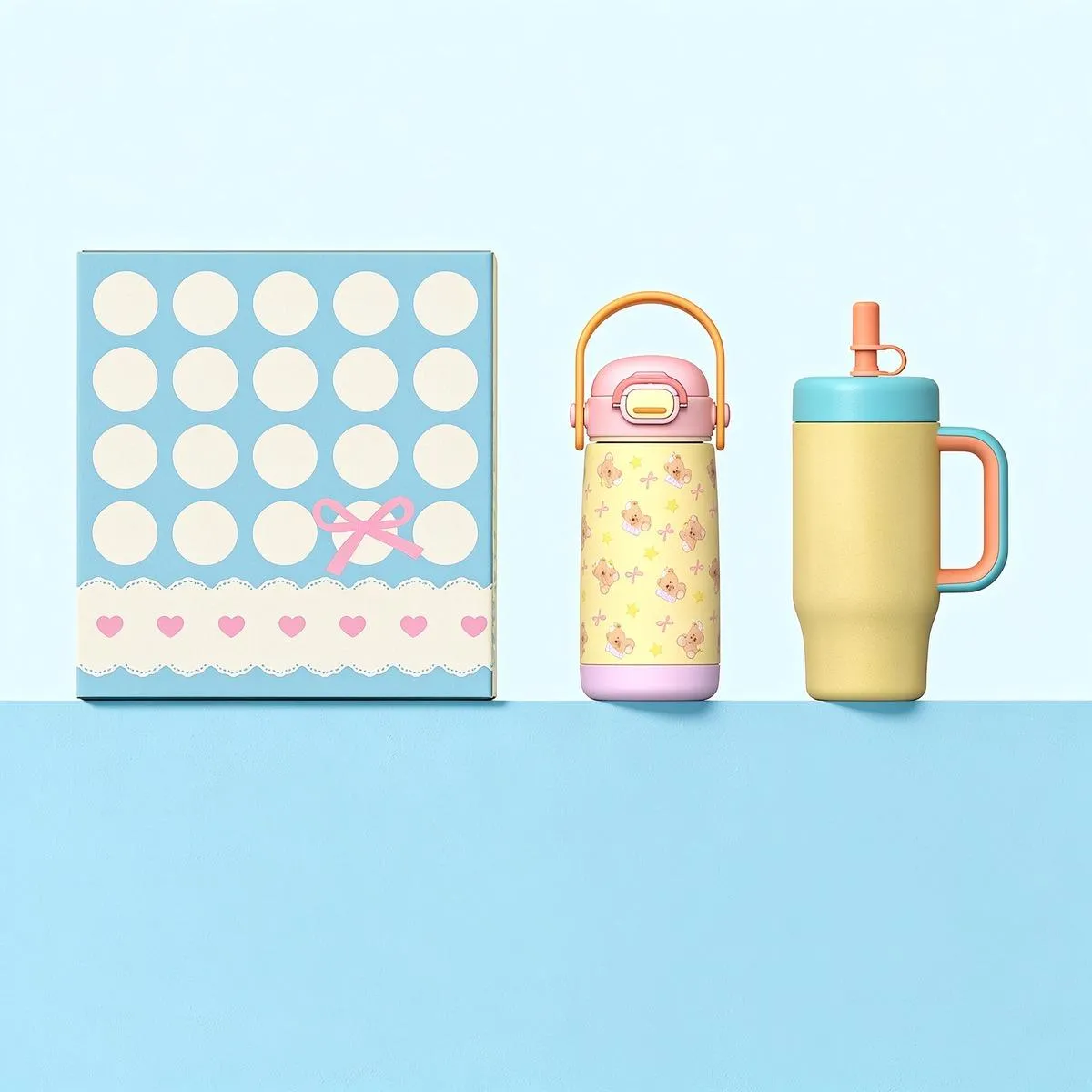 Kids Straw Bottle Gift Set thumbnail