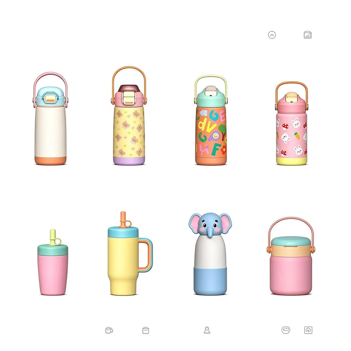 Kids Straw Bottle Gift Set thumbnail