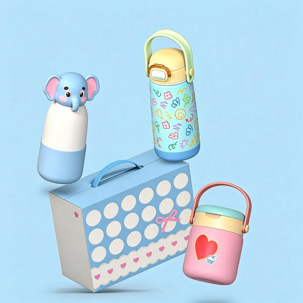 Kids Straw Bottle Gift Set thumbnail