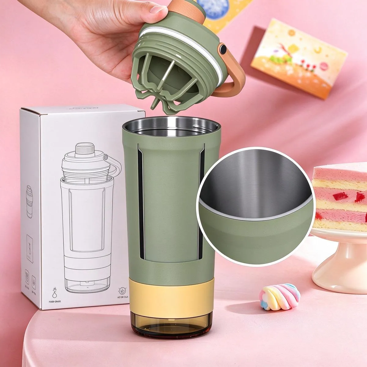 Storage Compartment Shaker Bottle thumbnail