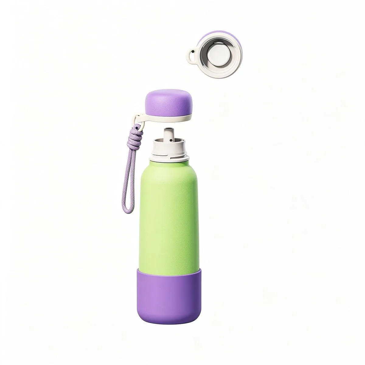 Slim Portable Straw Sports Bottle thumbnail