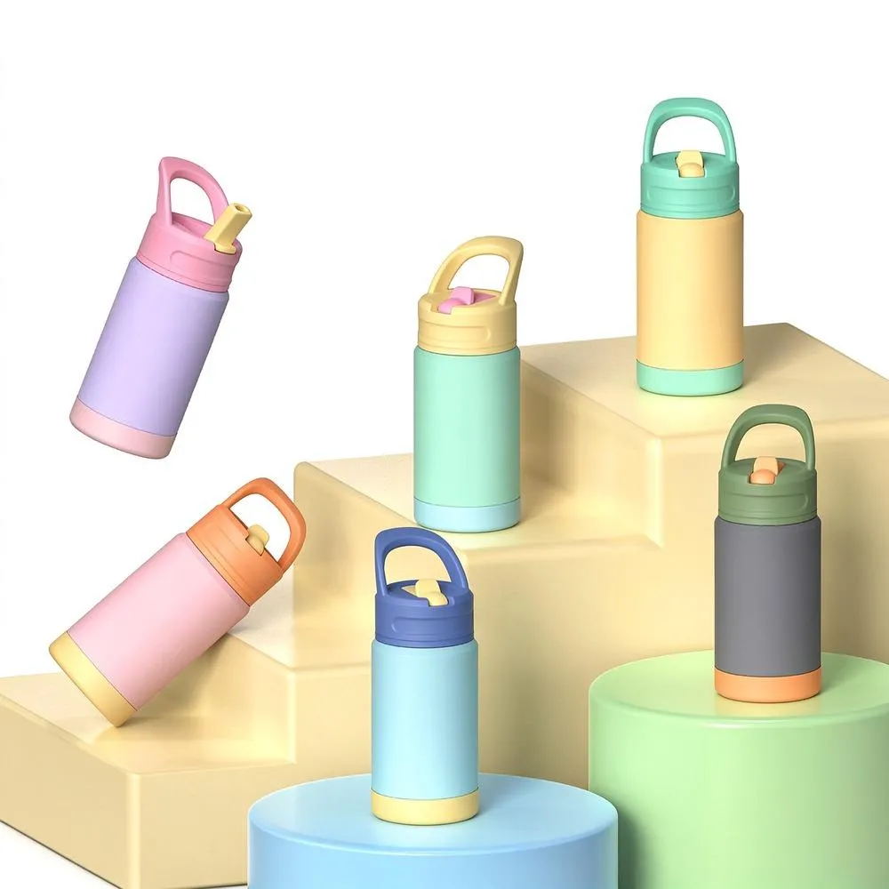 12oz Kids Straw Handle Bottle thumbnail