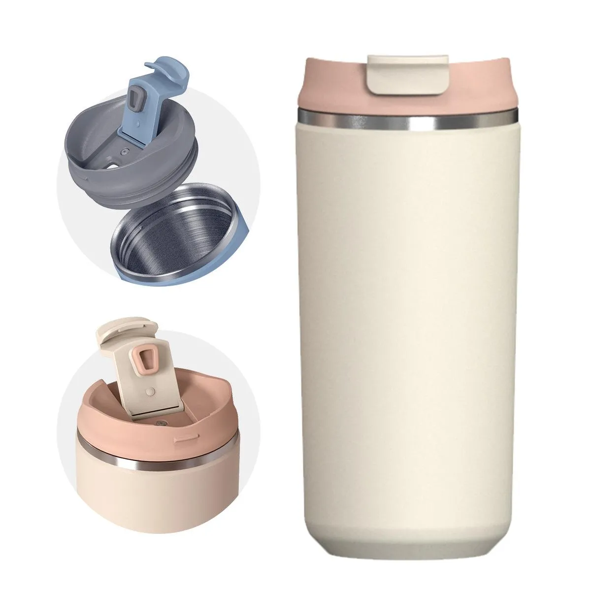 12oz Dual-Lid Coffee Tumbler
