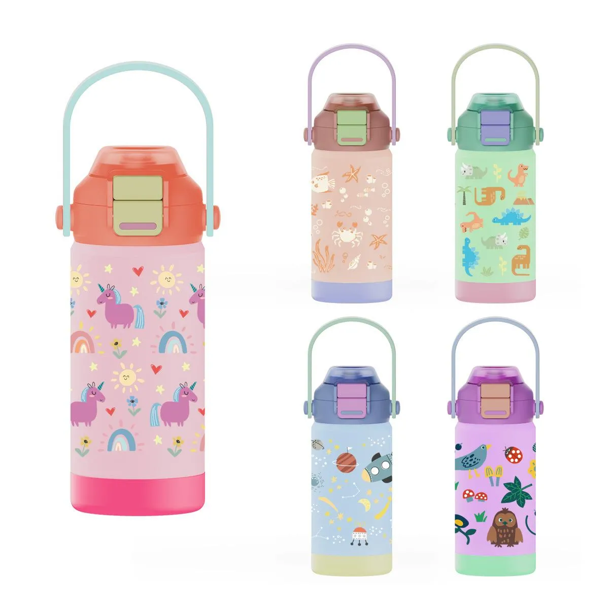 New Kids Straw Handle Bottle thumbnail