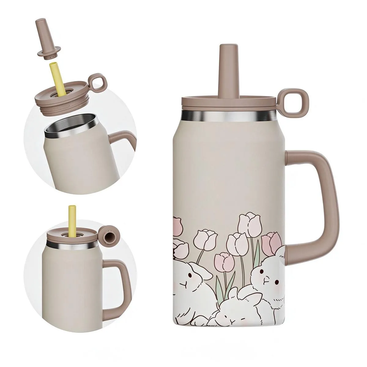 50oz Digital Print Handle Tumbler