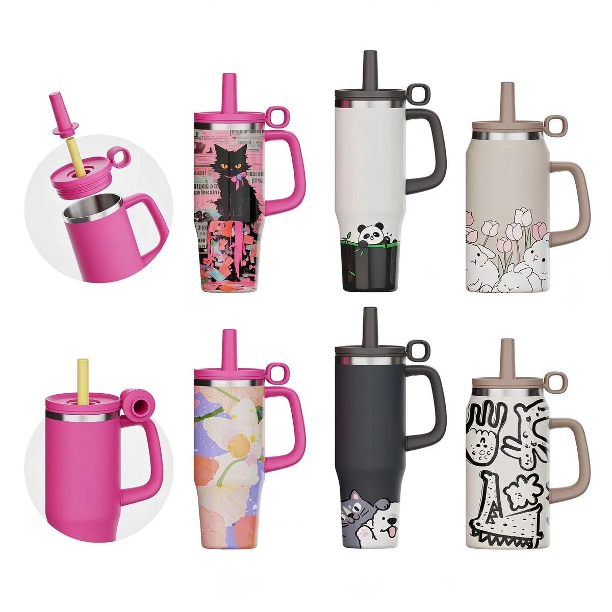50oz Digital Print Handle Tumbler thumbnail