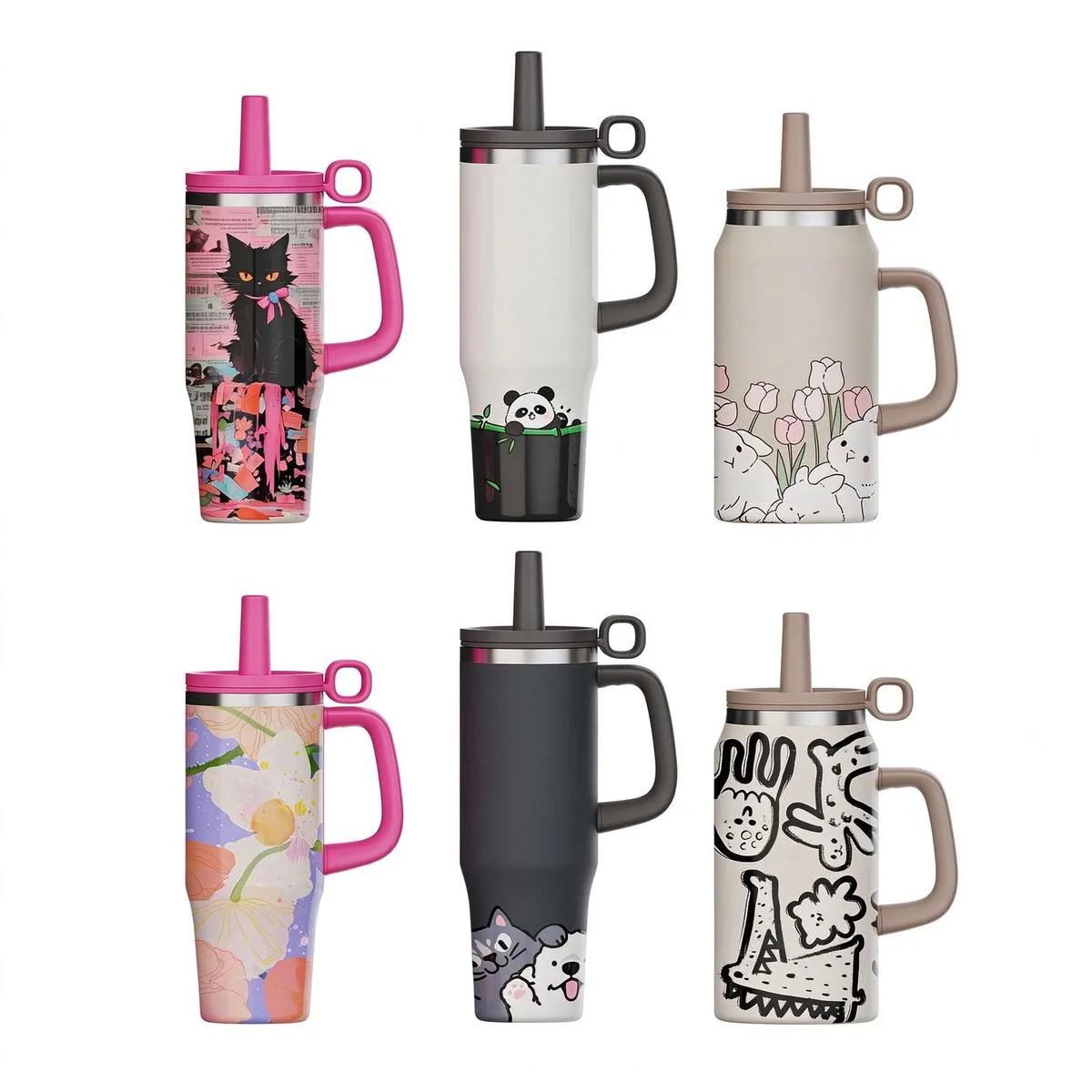 50oz Digital Print Handle Tumbler thumbnail