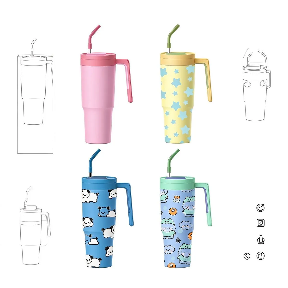 Digital Print Car Tumbler