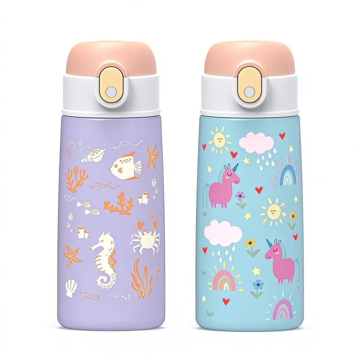 500ml Kids Bounce Straw Bottle