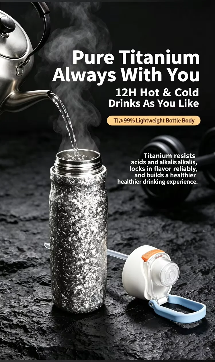 Pure Titanium Water Bottle 580ML thumbnail