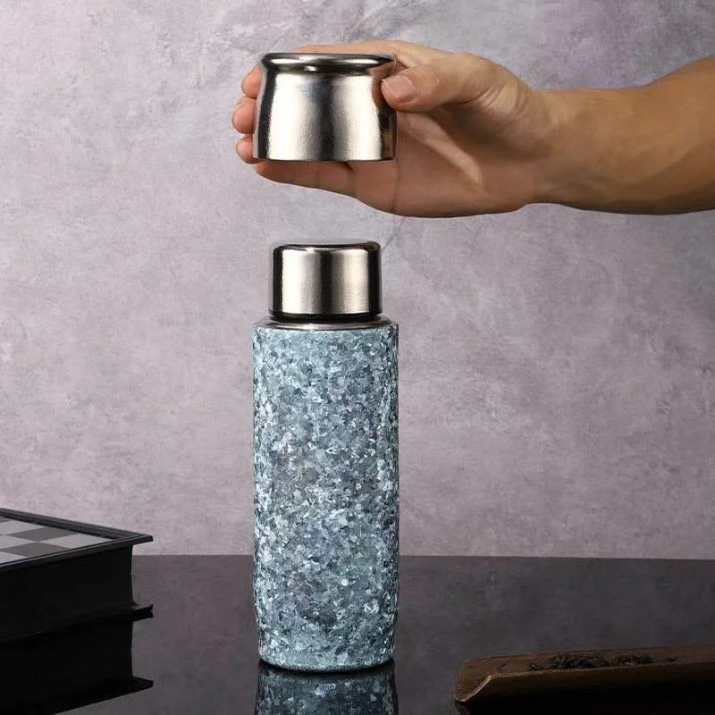 Pure Titanium Vacuum Water Bottle Double Wall Insulated Healthy Drinking Tumbler thumbnail