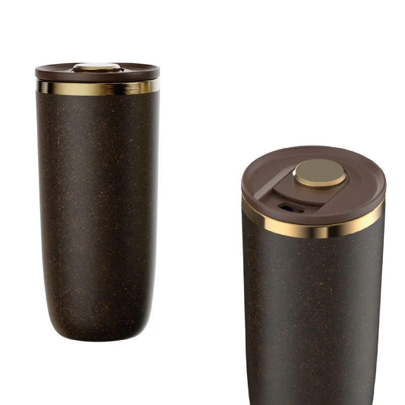 Coffee Grounds Material Tumbler for Travel Stainless Steel thumbnail