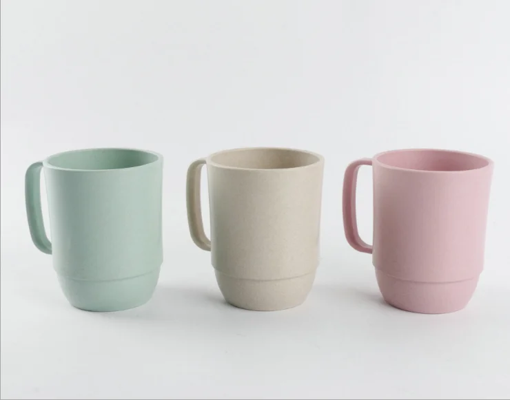 Eco Friendly 300ML Wheat Straw Coffee Mugs